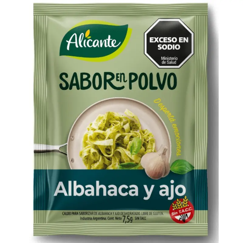 Albahaca y ajo - saborizante Alicante