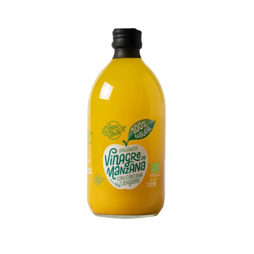 Vinagre manzana curcuma y jengibre - Terra Verde
