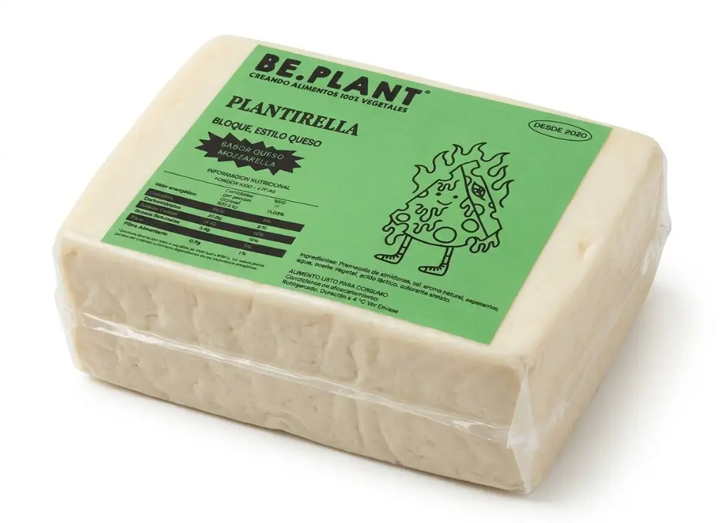 Queso bloque tipo mozzarella 500g - Be.plant