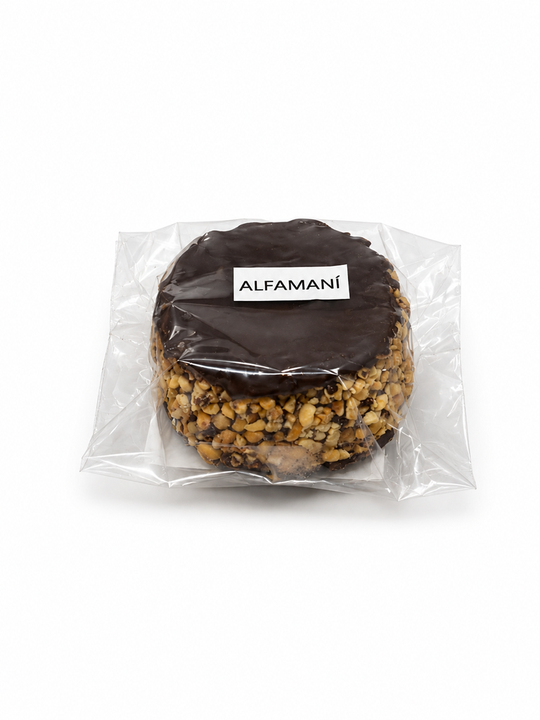 Alfajor de mani y dulce de almendras