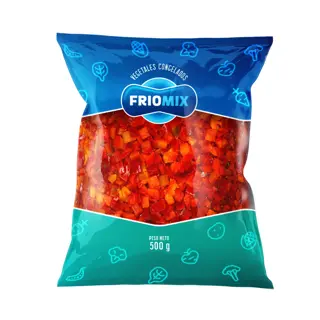 MORRON ROJO EN CUBOS FRIOMIX- 500 GRS 