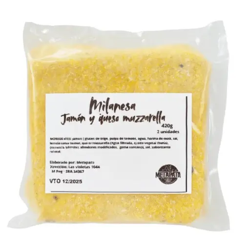Milanesa Jamon y Cheddar - Metapata
