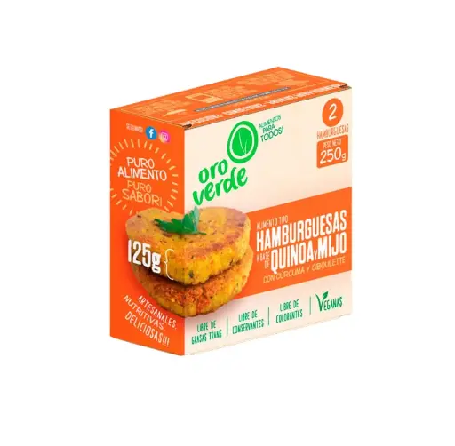 Hambuguesa de Quinoa y Mijo- Oro Verde